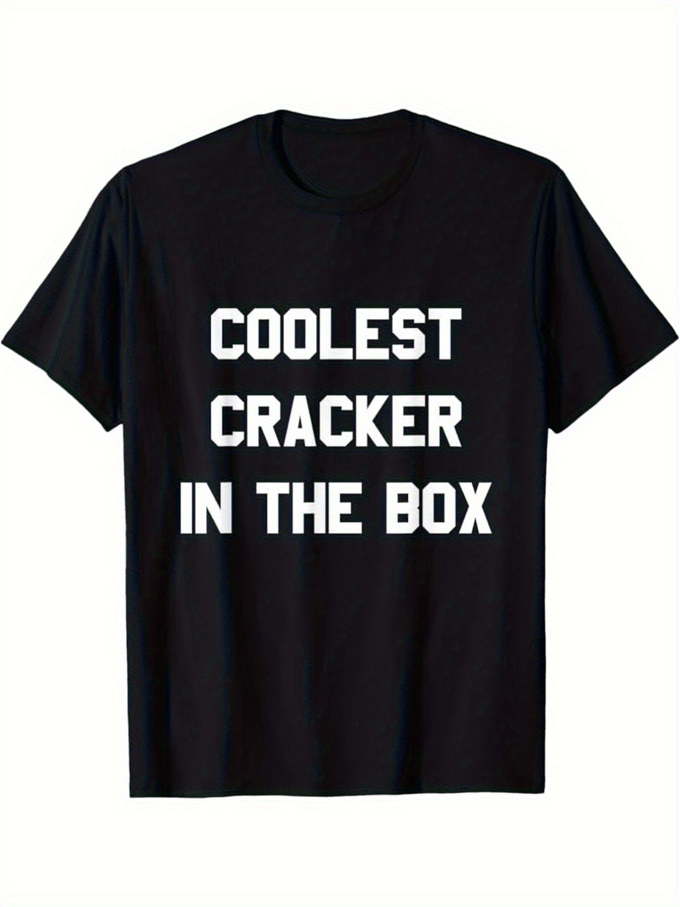Coolest Cracker Unisex Graphic T-Shirt – Bold Statement Black Short-Sleeve Crew Neck for Fun Summer Style, Casual Essential, Relaxed Fit | Unique Graphic T-Shirt | Comfortable Everyday Wear