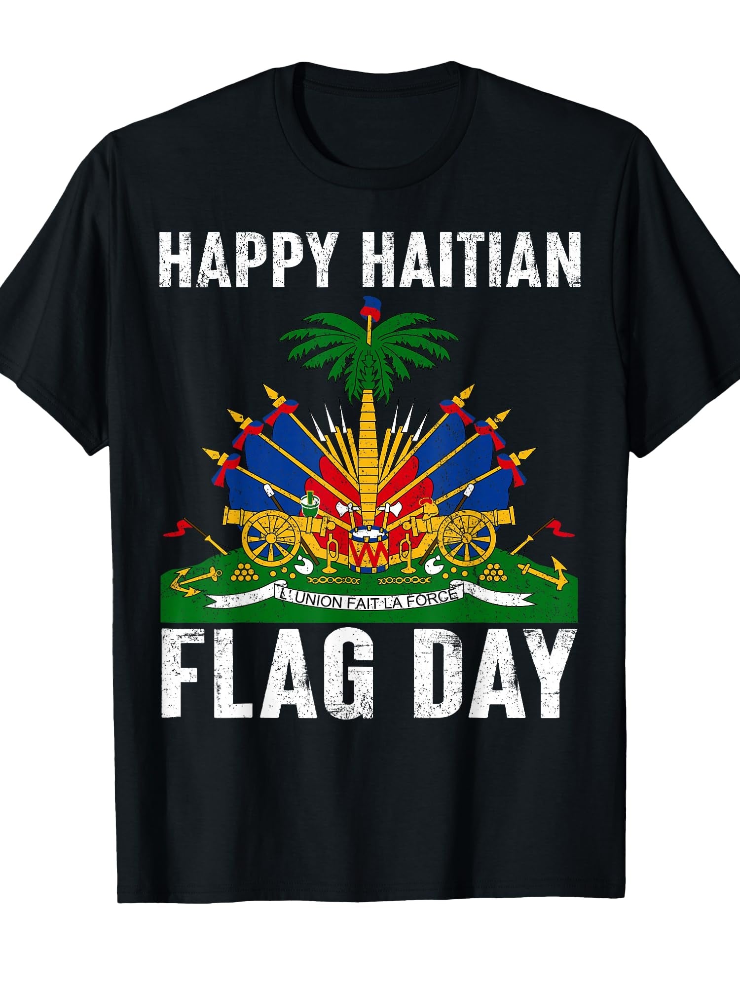 Happy Haitian Flag Day Haiti Independence Women Men Kids T-Shirt