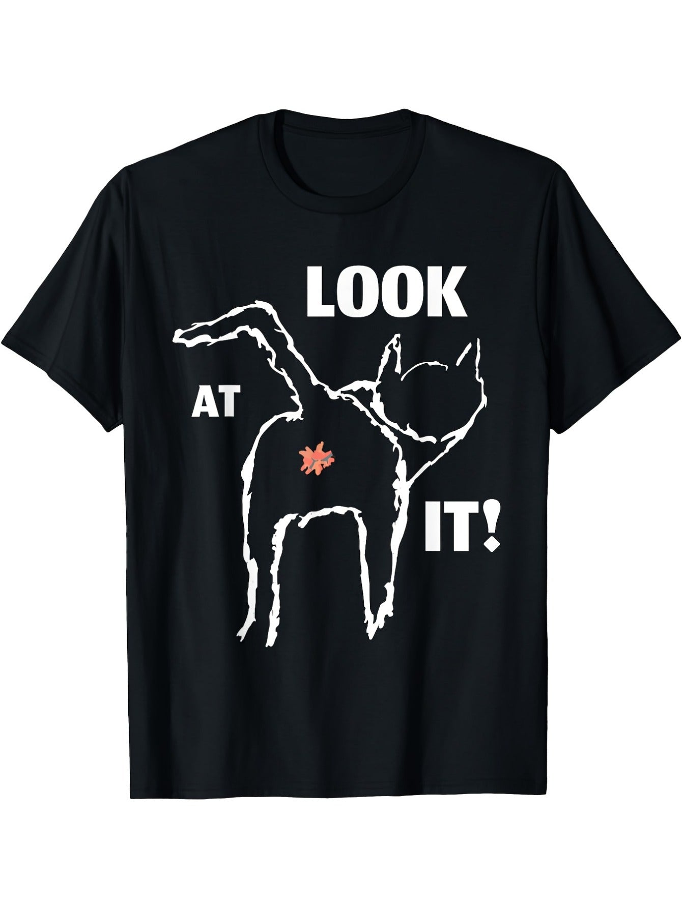 Unisex Casual Graphic T-Shirt (Playful Cat Design with Bold Text) – Black Short-Sleeve Crew Neck Summer Style, Casual Essential, Relaxed Fit | Fun Statement T-Shirt | Comfortable Fit
