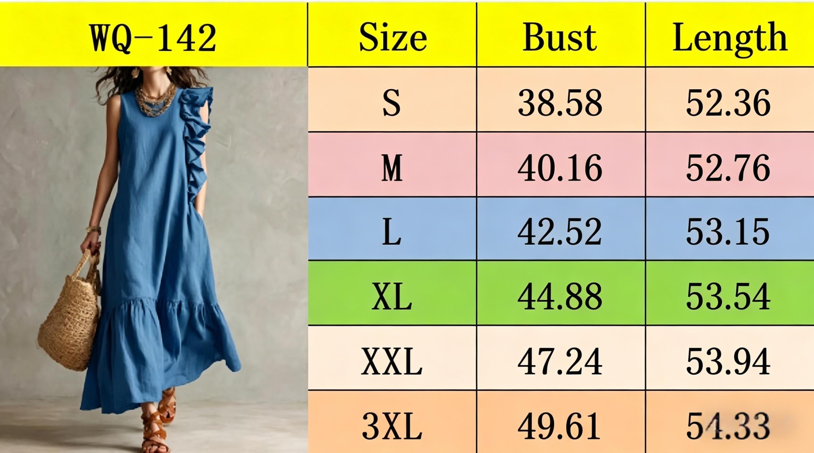 Women's Sleeveless Ruffle Shoulder Maxi Dress, Solid Color Linen Blend Elegant Long Dress, Casual Daily Wear Vacation Boho Dress with Pocke